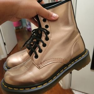 Rose gold dr. martens